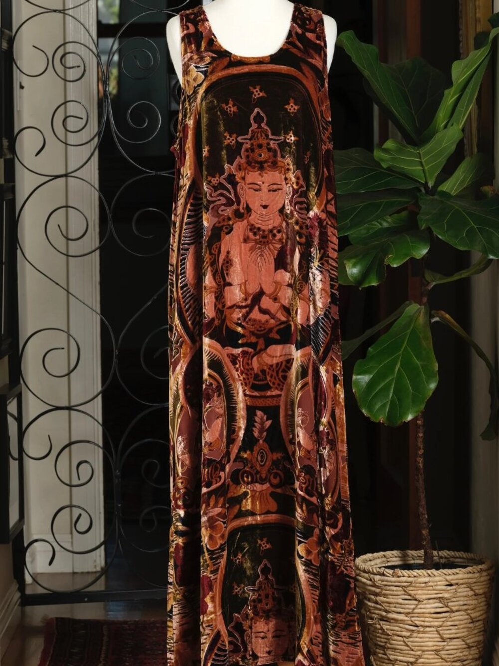 Buddha Silk Velvet Dress - NWT
